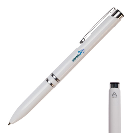 Recycled ABS Plastic Pens Angle Logo